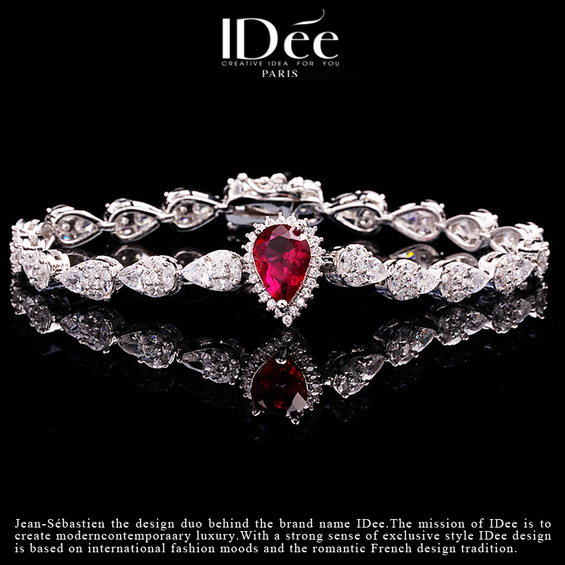 美丽如你，独领风姿——IDee心相悦系列红宝石闪钻手链婚礼腕饰