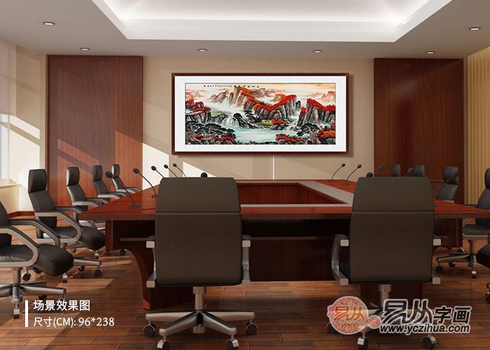 适合客厅办公室山水画推荐,张利国画山水画欣赏