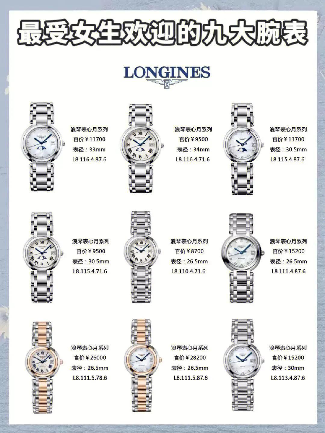 适合30岁以上的女表,女生必有的三大腕表