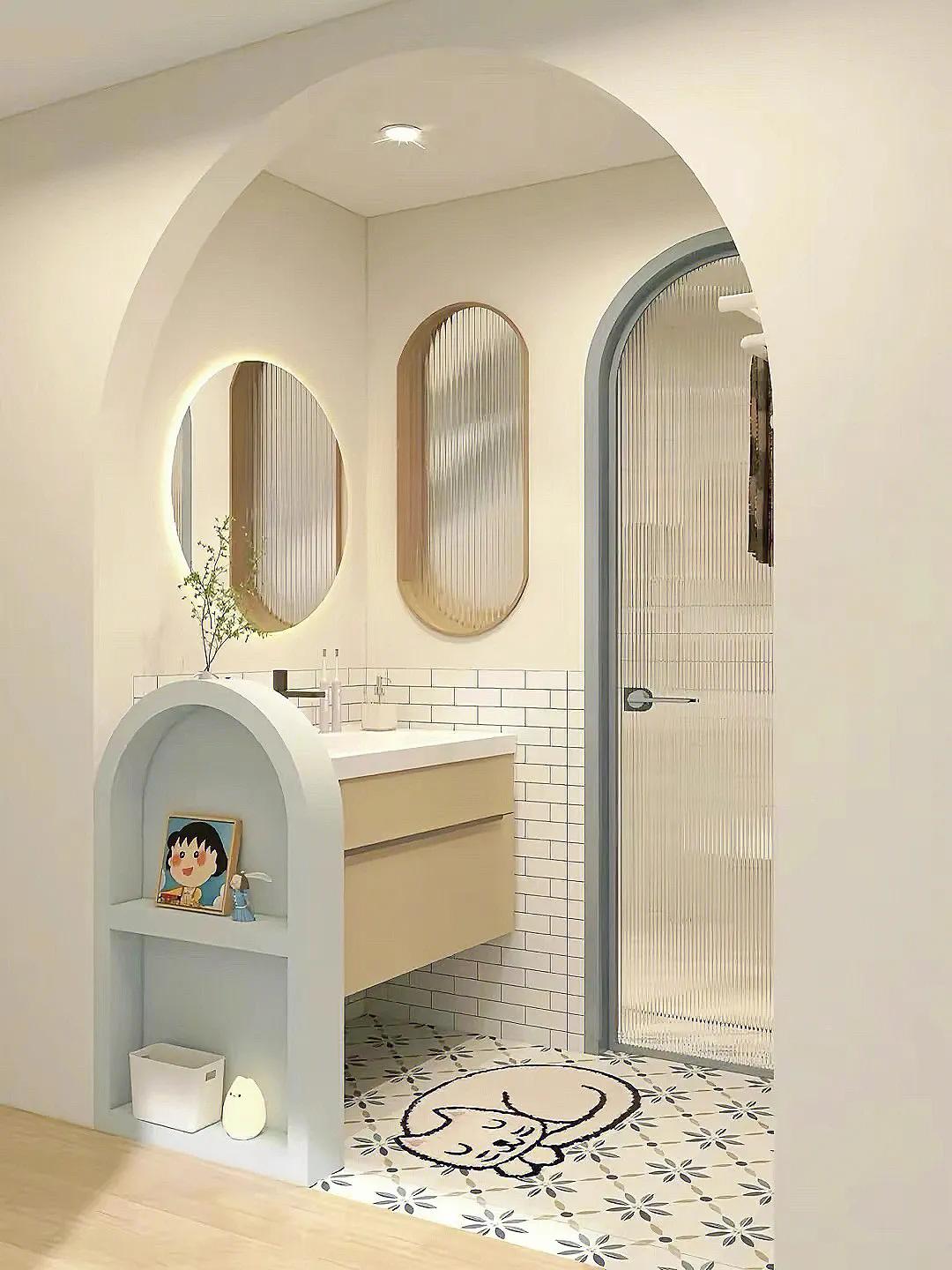 卫生间3色效果图,30款卫生间干区效果图