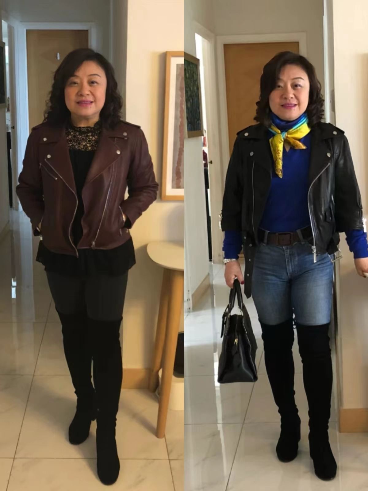 50+微胖妈妈穿裤禁忌：小脚裤配球鞋，学她这样穿身宽体胖也时髦