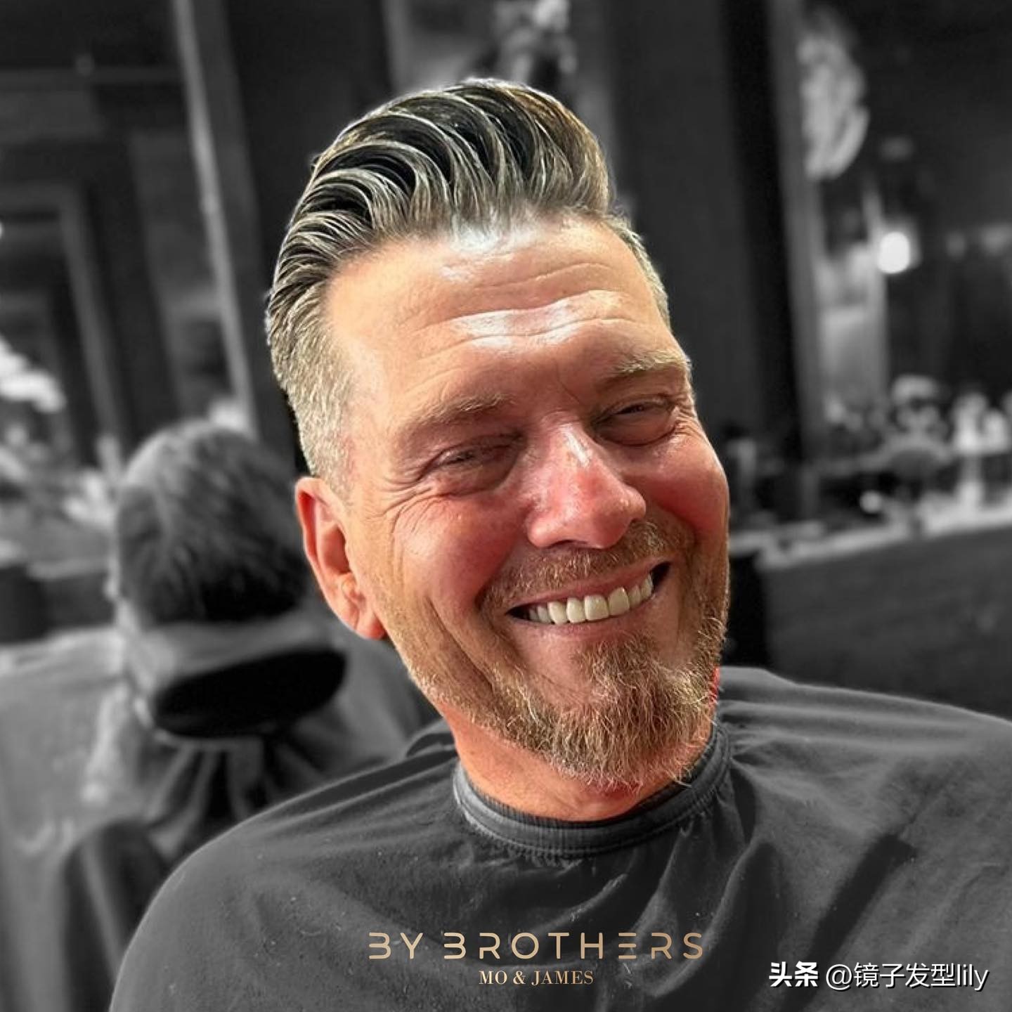 满头白发大叔剪款大背头真帅气,大背头发型推荐中年男