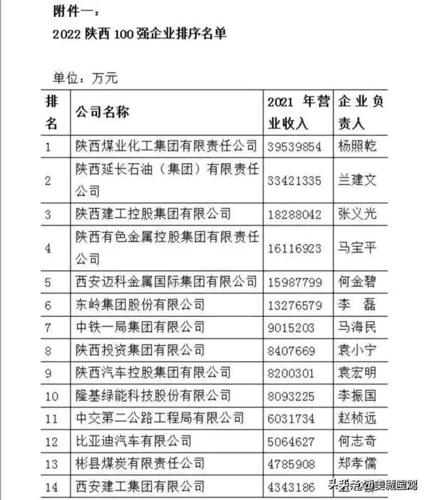 陕西煤业化工集团全国排名,陕西煤业在国内煤炭企业排第几