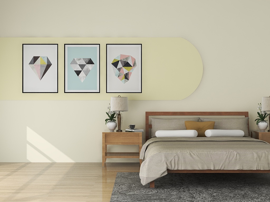 美涂士微晶石浅鹅黄,墙面配色轻奢风