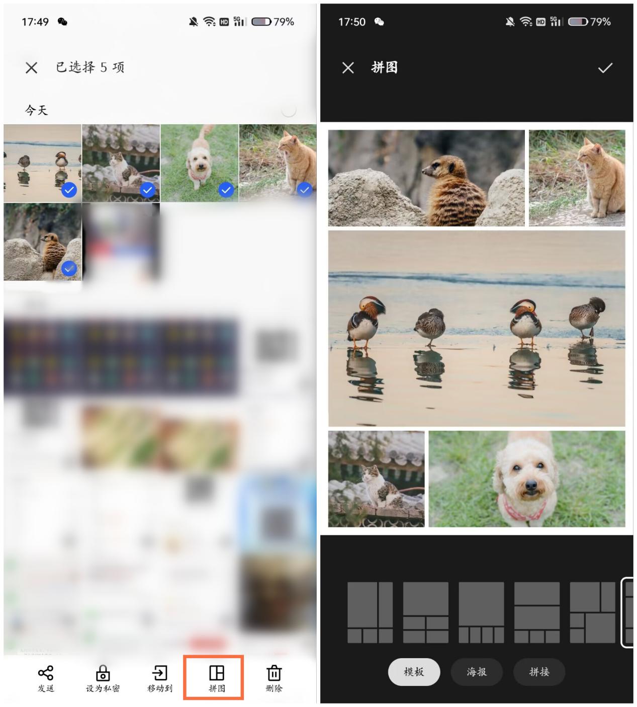 把两张照片合成一张的简单法,把三张照片合成一起
