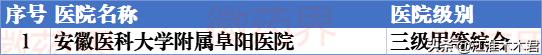 安徽省各大医院信息表格,安徽省省级区域医疗中心阜阳