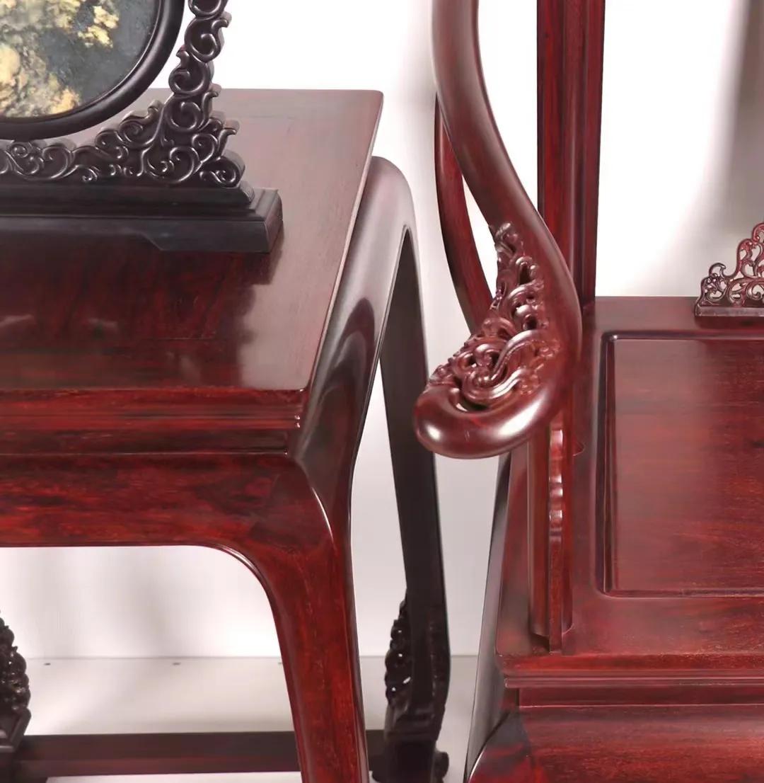 印度小叶紫檀皇冠椅价格,印度小叶紫檀波浪纹椅