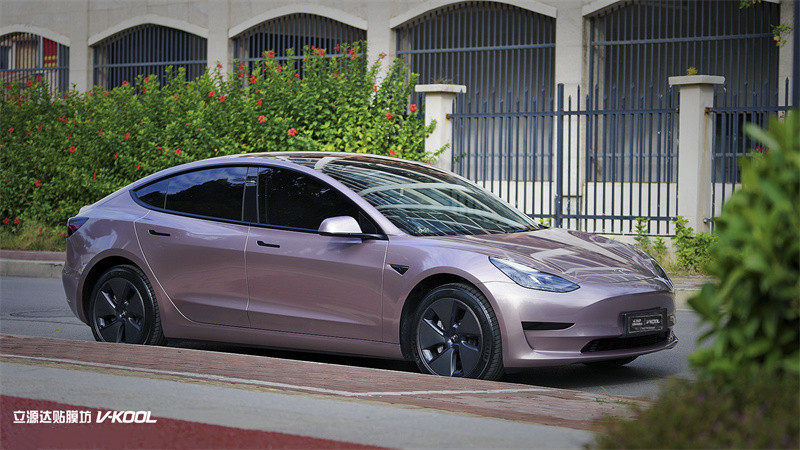 特斯拉新款model3performance,特斯拉model3改色冰莓粉