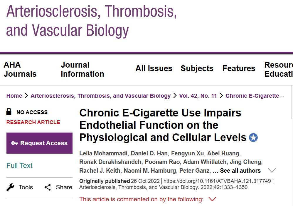吸香烟对心血管病有危害吗,电子烟与香烟相比对心血管的危害