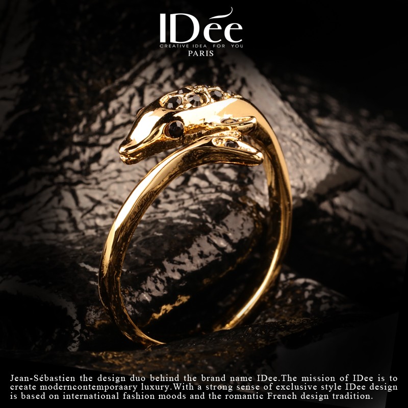 有灵性的治愈系萌宠，深海的微笑天使~法国IDee精美海豚戒指