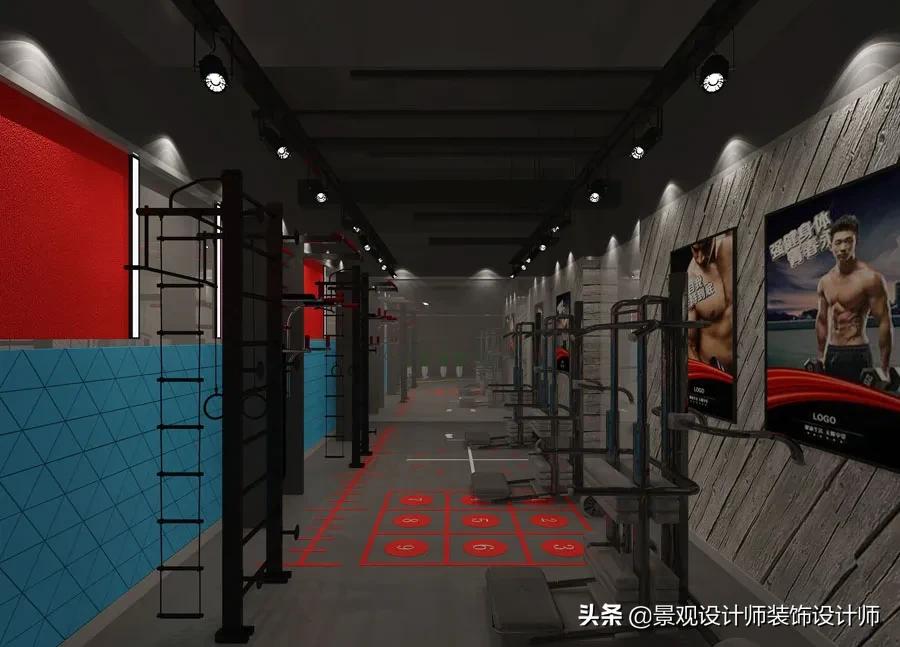 健身房设计效果图费用,大型健身房设计方案效果图