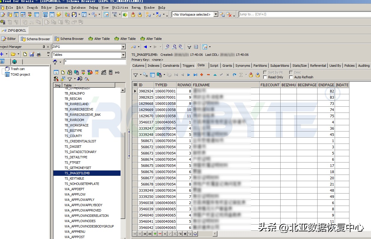 数据库数据恢复-Oracle数据库文件损坏且无备份的数据恢复案例