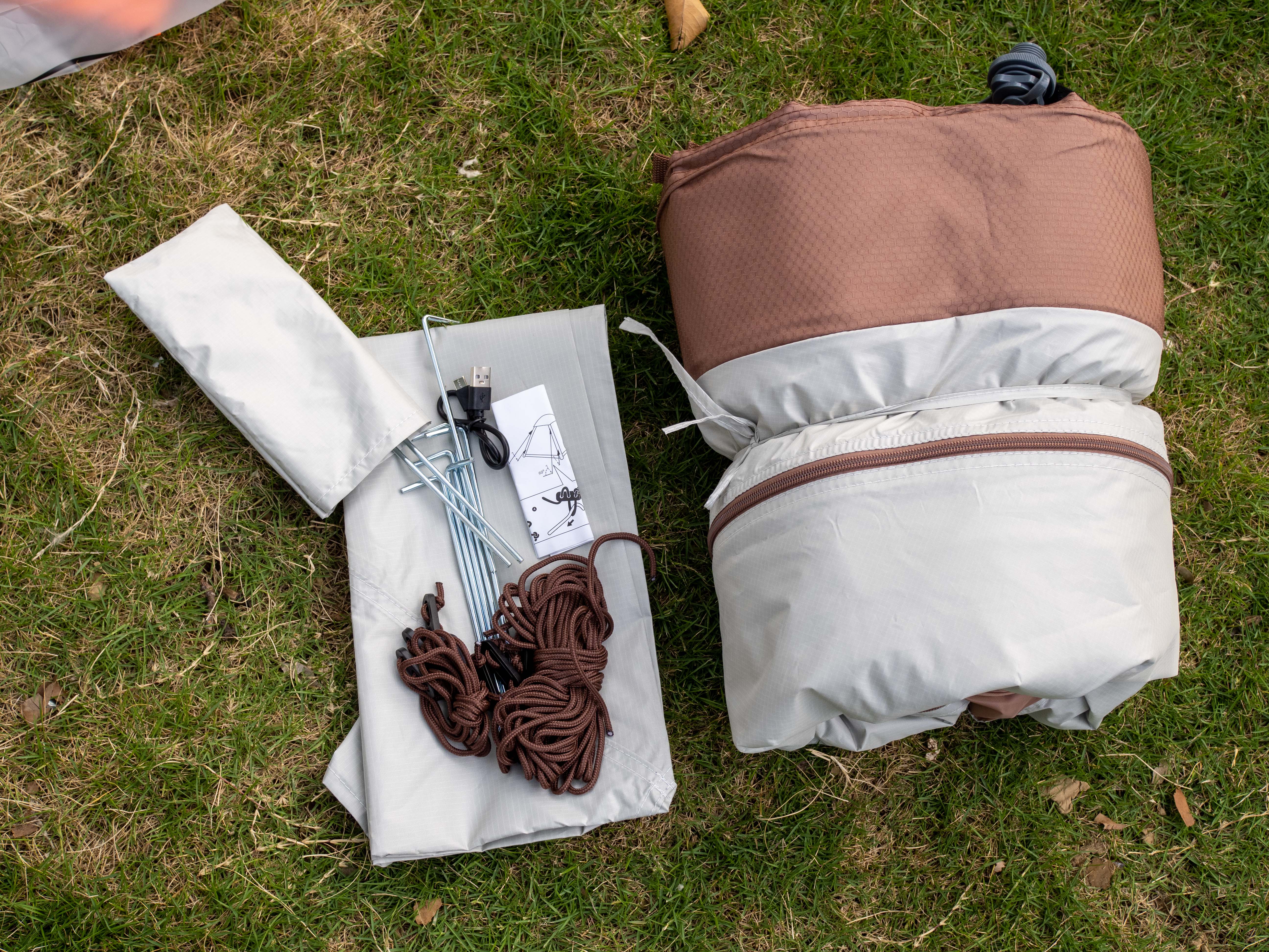 户外露营神器电动,自动充气帐篷露营体验