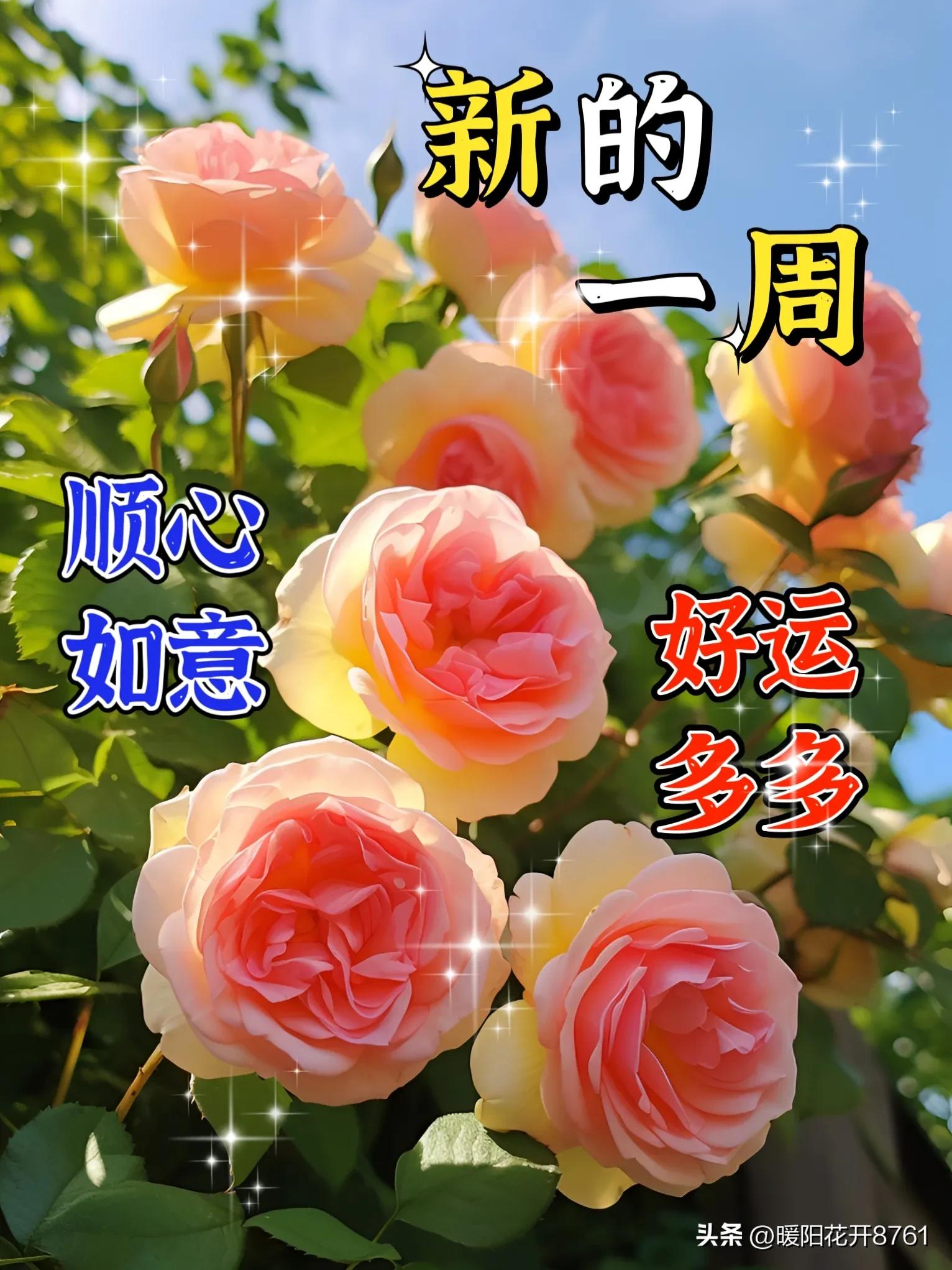 周一早安问候最新图片图文,周一早安问候语正能量简短图片