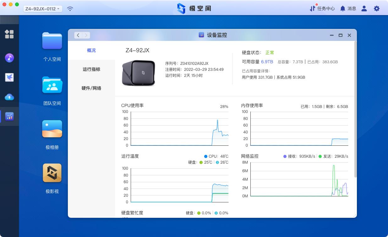 极空间nasz4pro深度评测,极空间nasz2pro和z4功能对比