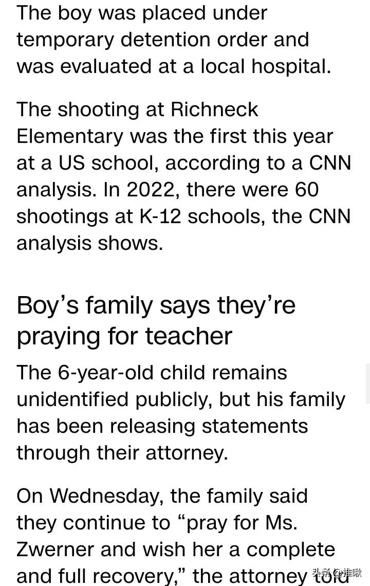 英语阅读学习材料Aftera6-year-oldshotateacherinclass每日英语