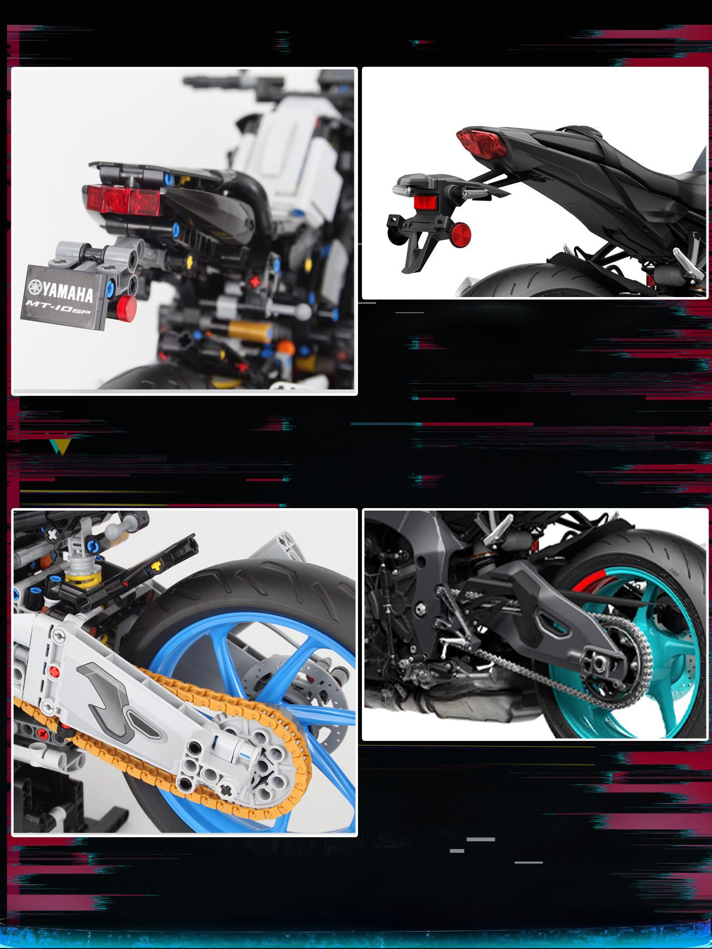 乐高雅马哈摩托车多少个零部件,乐高机械组钱藏在哪里