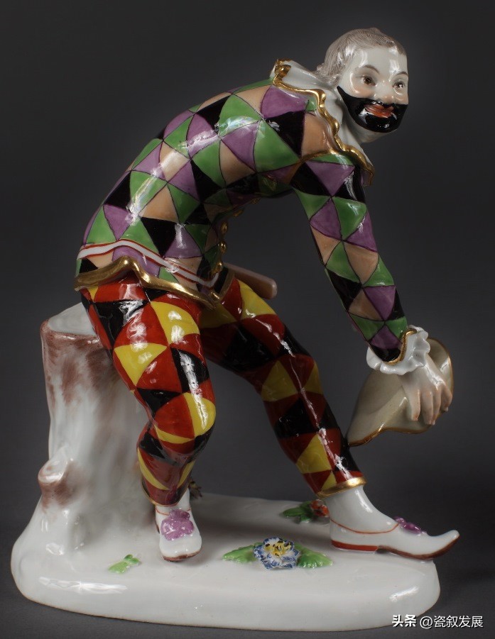 带着“烟火气”的德国梅森Meissen御窑人物瓷塑之小丑角色造型