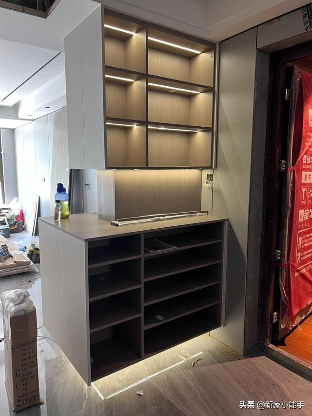 入户门鞋柜怎么设计不占空间,户型小的鞋柜怎么装修好看
