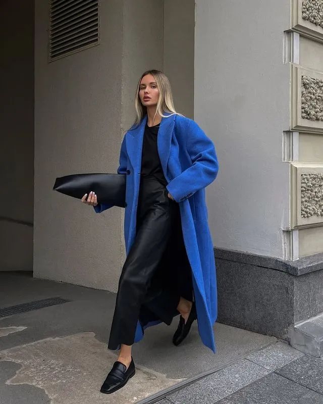 蓝色穿出秋冬高级感,蓝色穿出春天的高级感