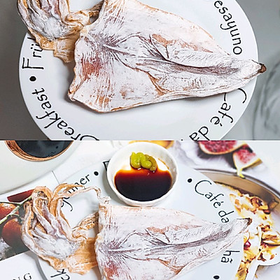 鱿鱼干手撕芥末空气炸锅做法,空气炸锅鱿鱼干芥末酱油