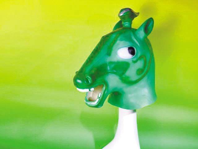 立体交通标志玩具积木,积木拼装玩具马的造型