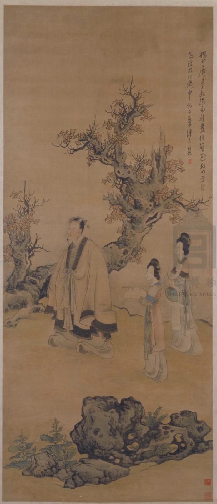 陈洪绶书画长卷作品欣赏,陈洪绶书画印