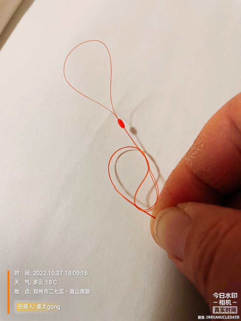 钓鱼主线不打结绑法,钓鱼主线连接竿子的绑法