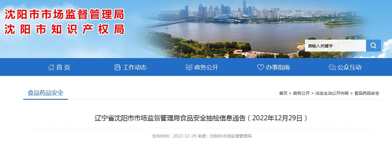 沈阳抽检食品名单,沈阳市场监督管理局抽检