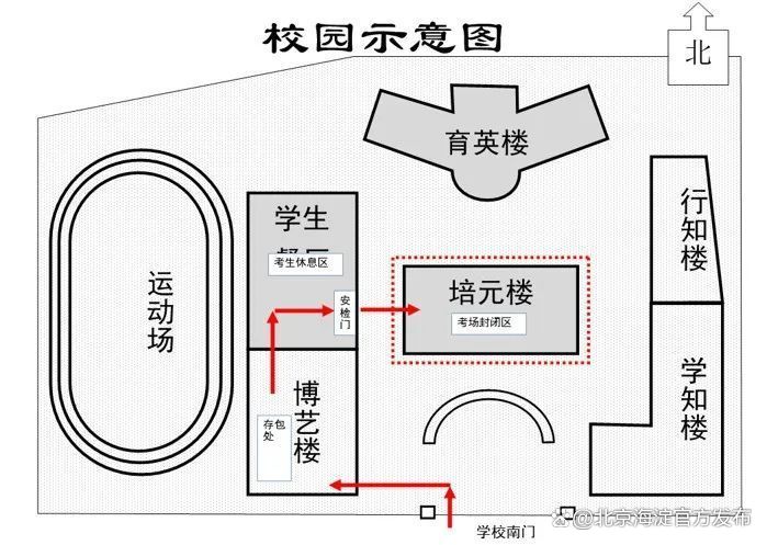 海淀高考考点分布图,海淀高考考点一览表