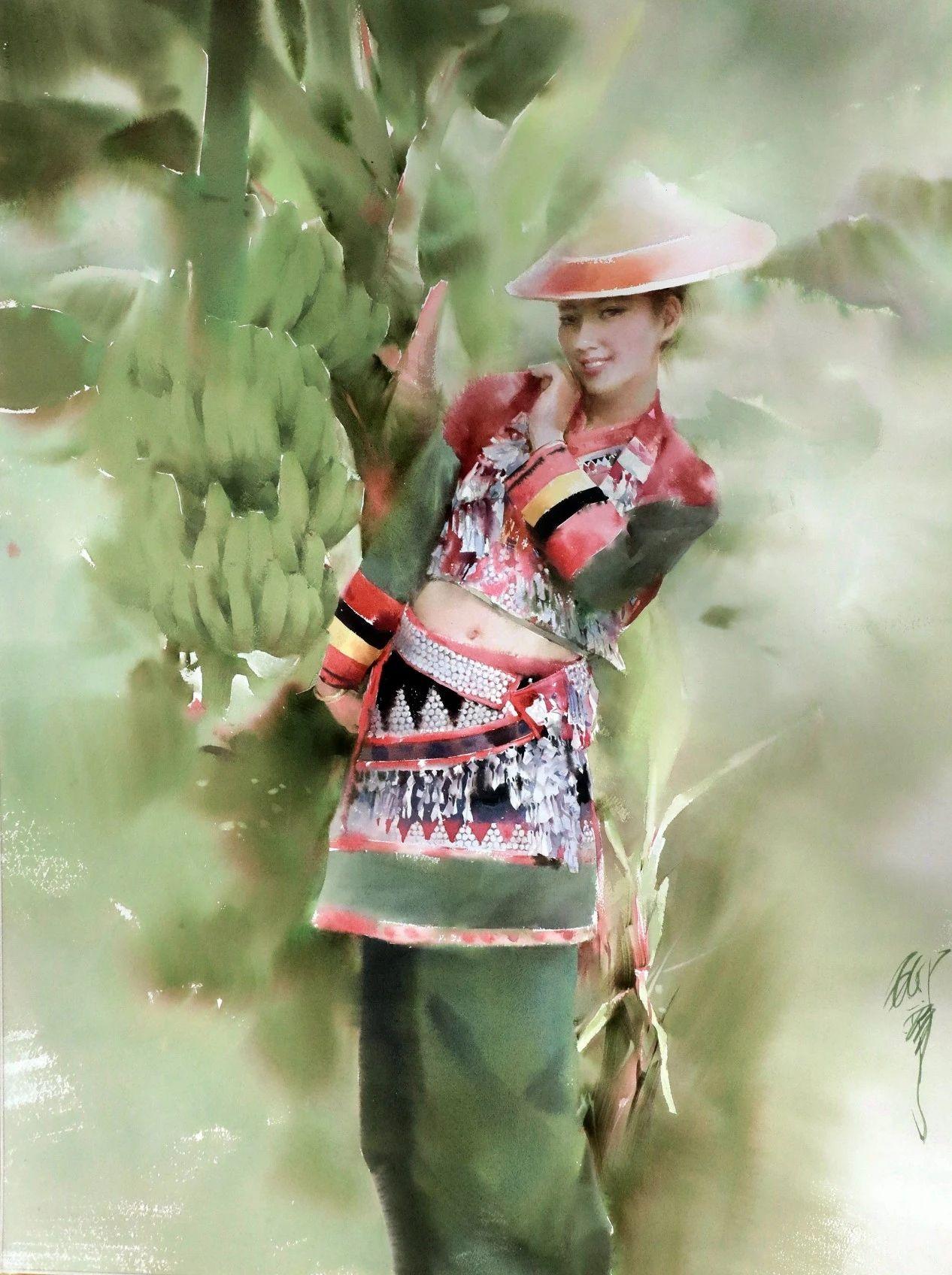 中国当代实力派水彩画家柳毅,柳毅老师的水彩人物画