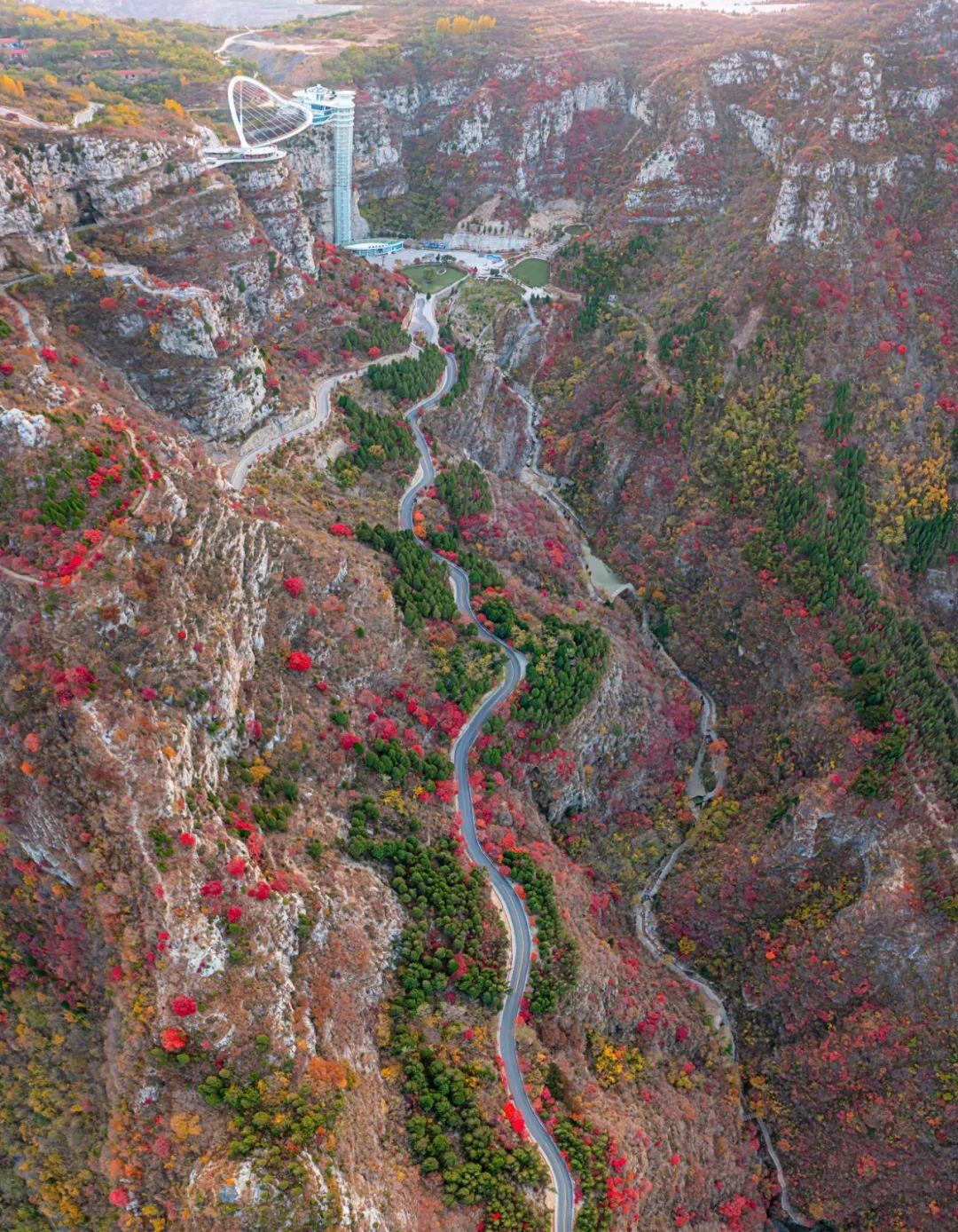 淄博潭溪山秋景,淄博看红叶最好的景点